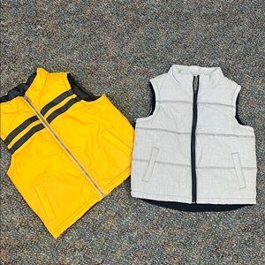 Gymboree Boys Puffer Vests, Size 2T-3T, Lot Of 2 Vest